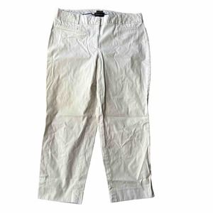 Talbots Pants Sz 12 The Perfect Crop Curvy Capri Tan Khaki Casual Work Womens